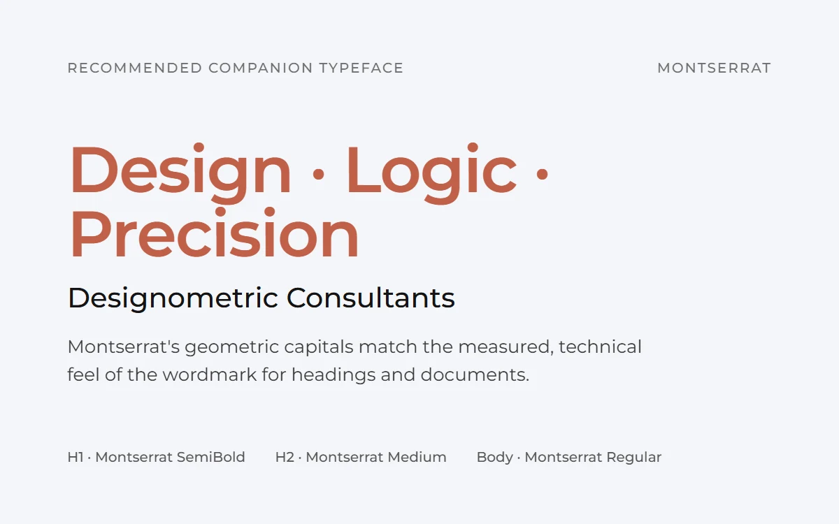 Designometric Consultants typography specimen 2