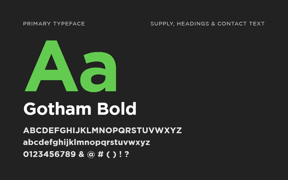 Ecodine Supply typography specimen 1