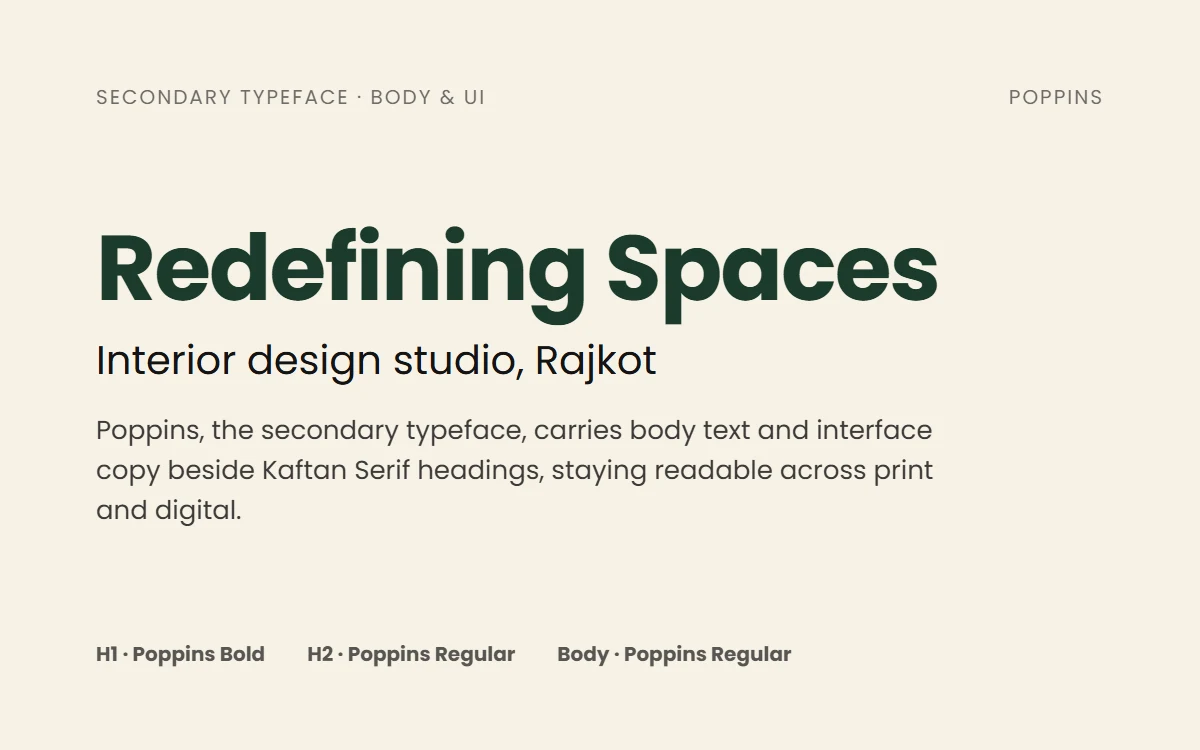 JSV Design Studio typography specimen 2