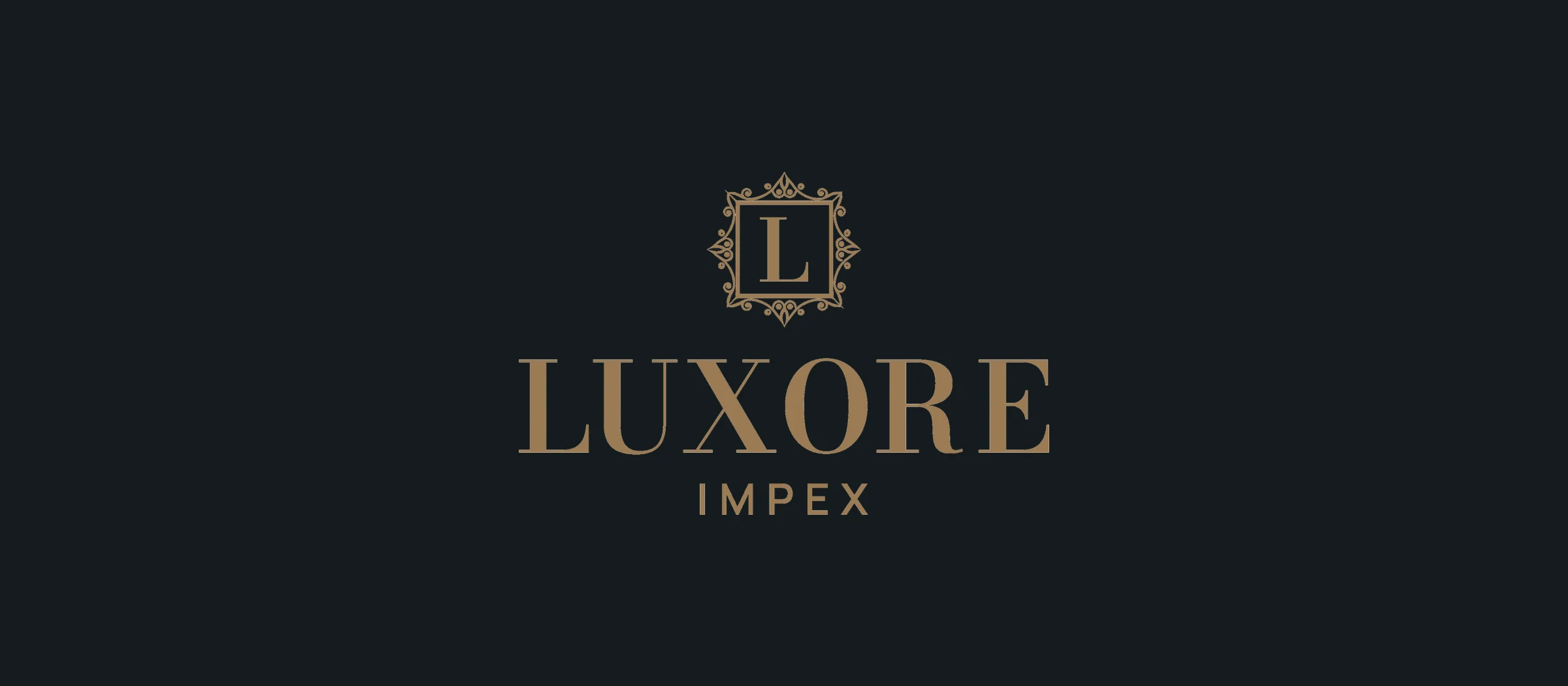 Luxore Impex brand identity banner