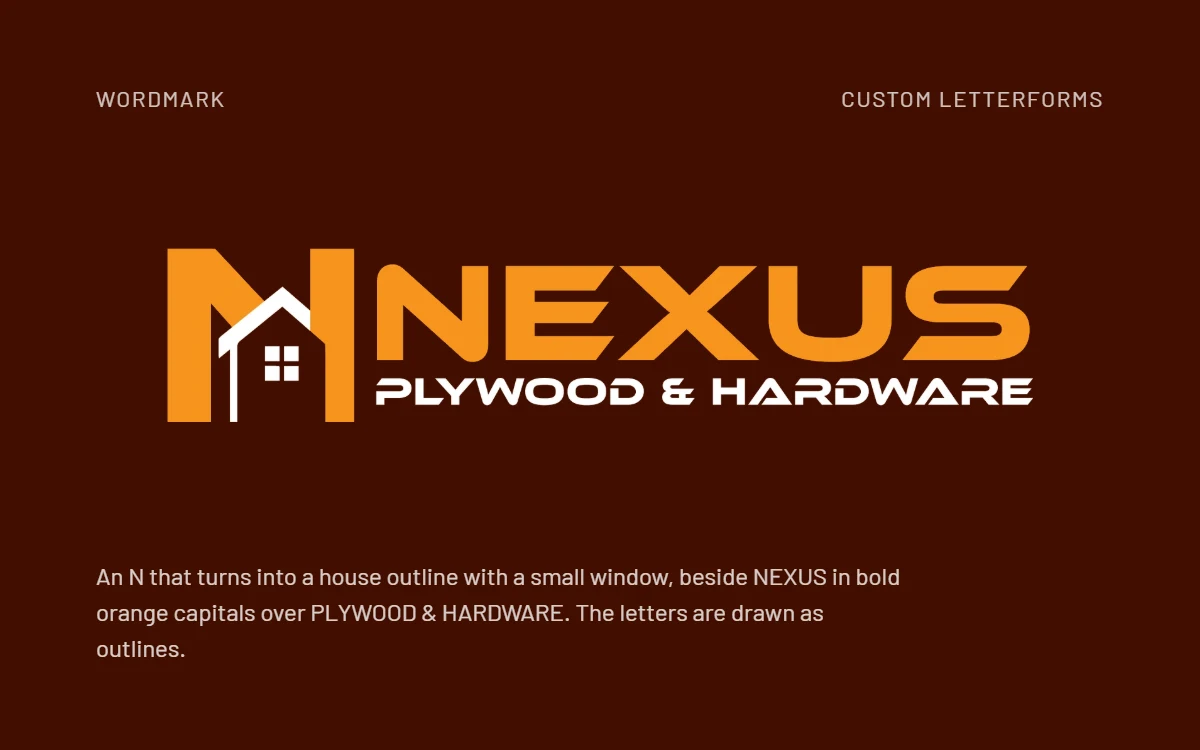 Nexus Plywood & Hardware typography specimen 1