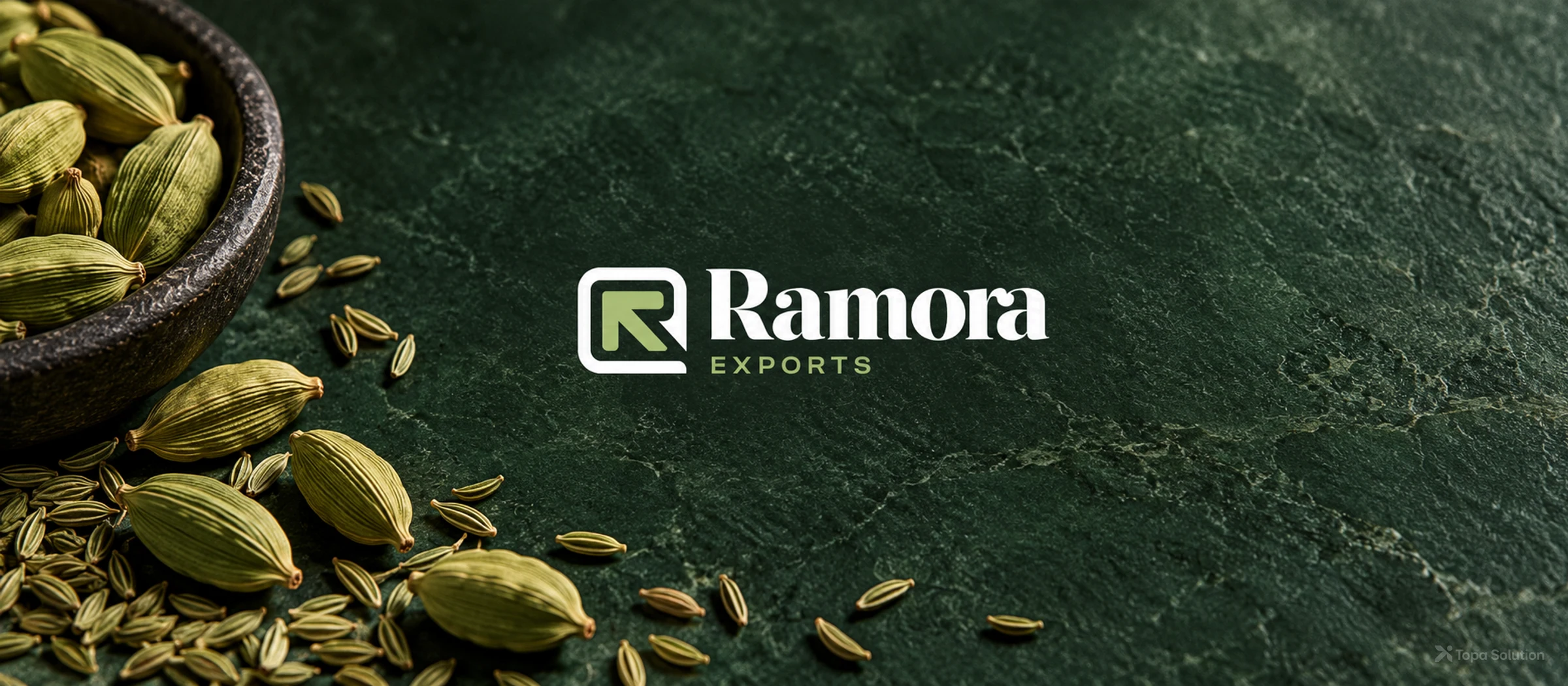 Ramora Exports brand identity banner