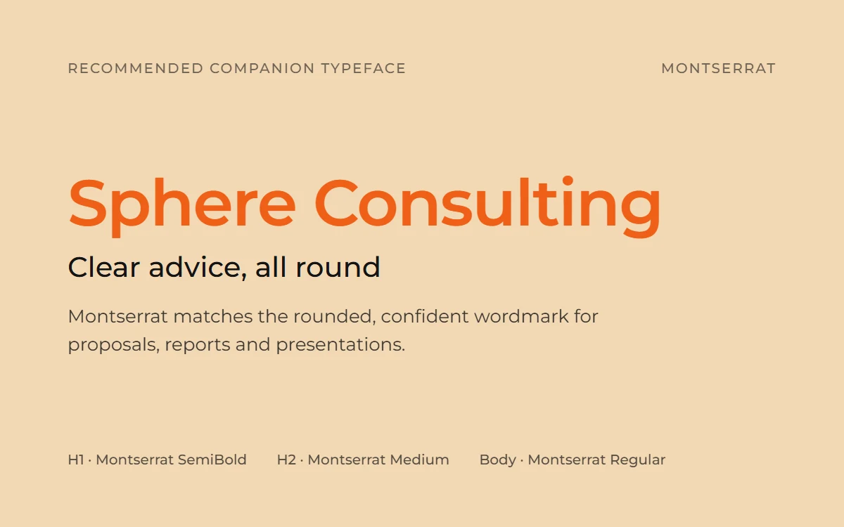 Sphere Consulting typography specimen 2