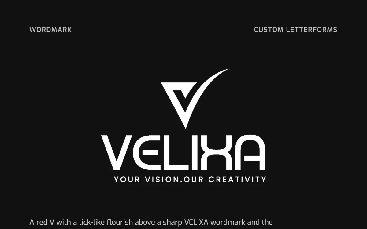 Velixa typography specimen 1