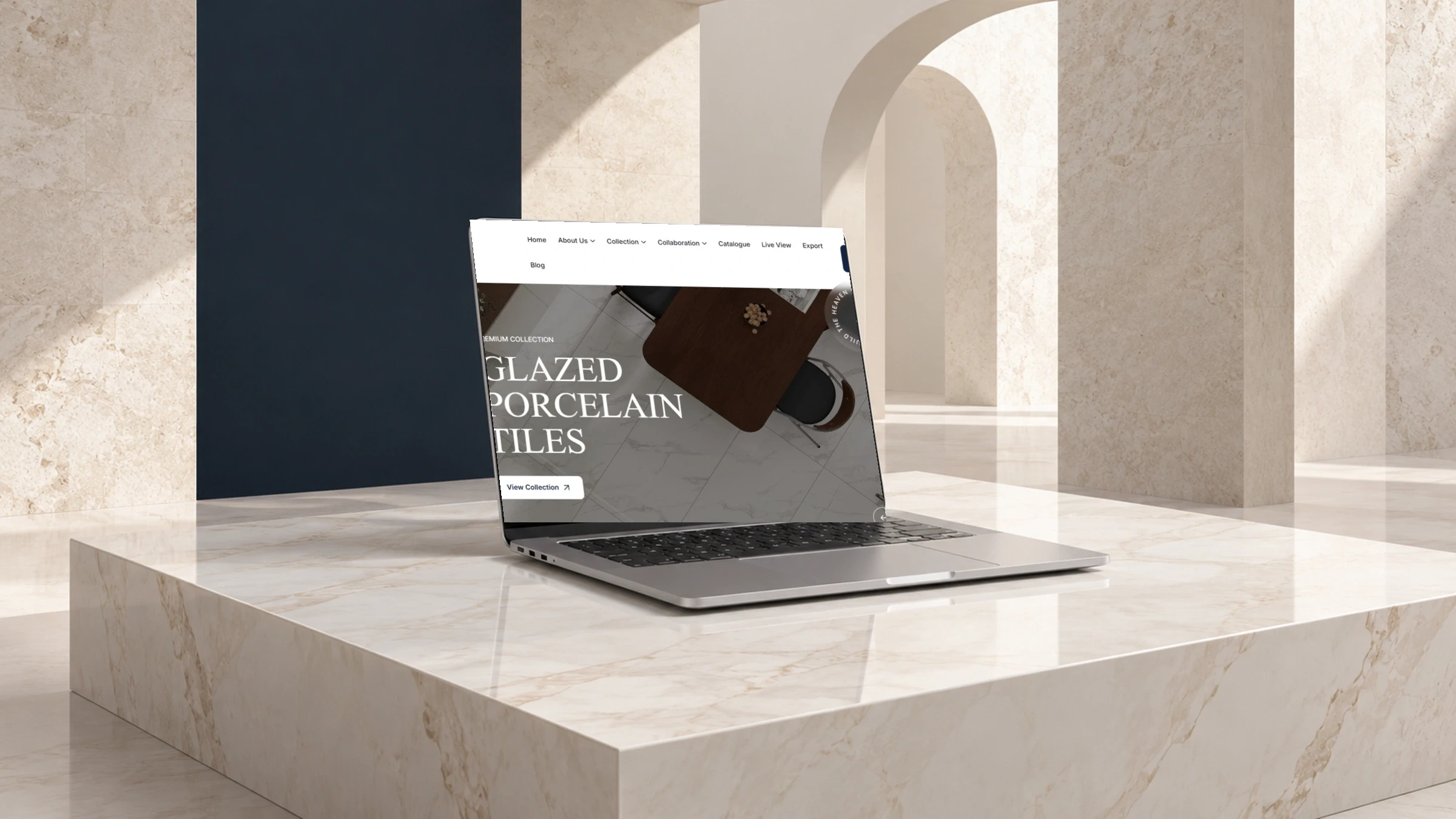Domingo Tiles website mockup