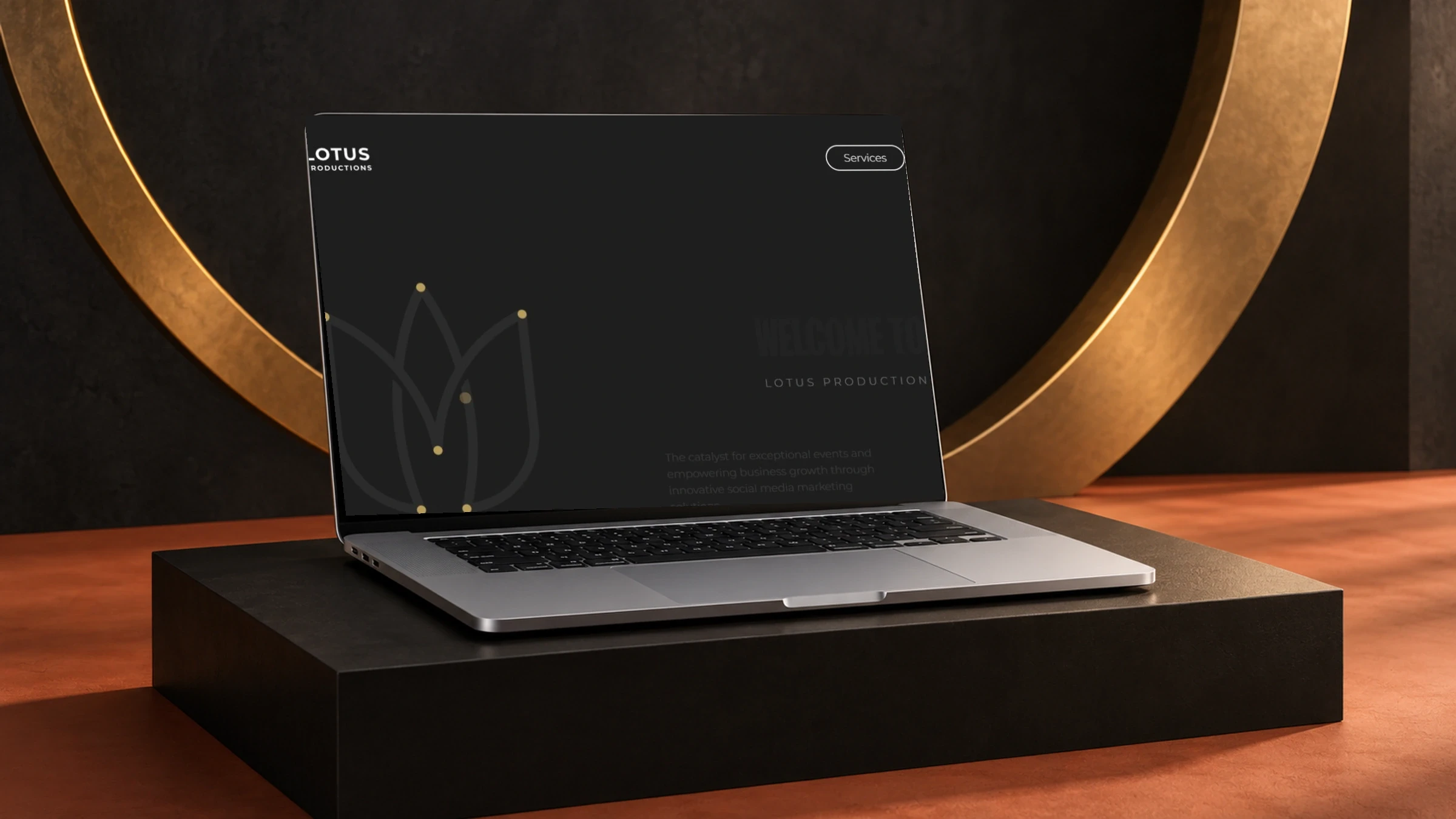 Lotus Production website mockup