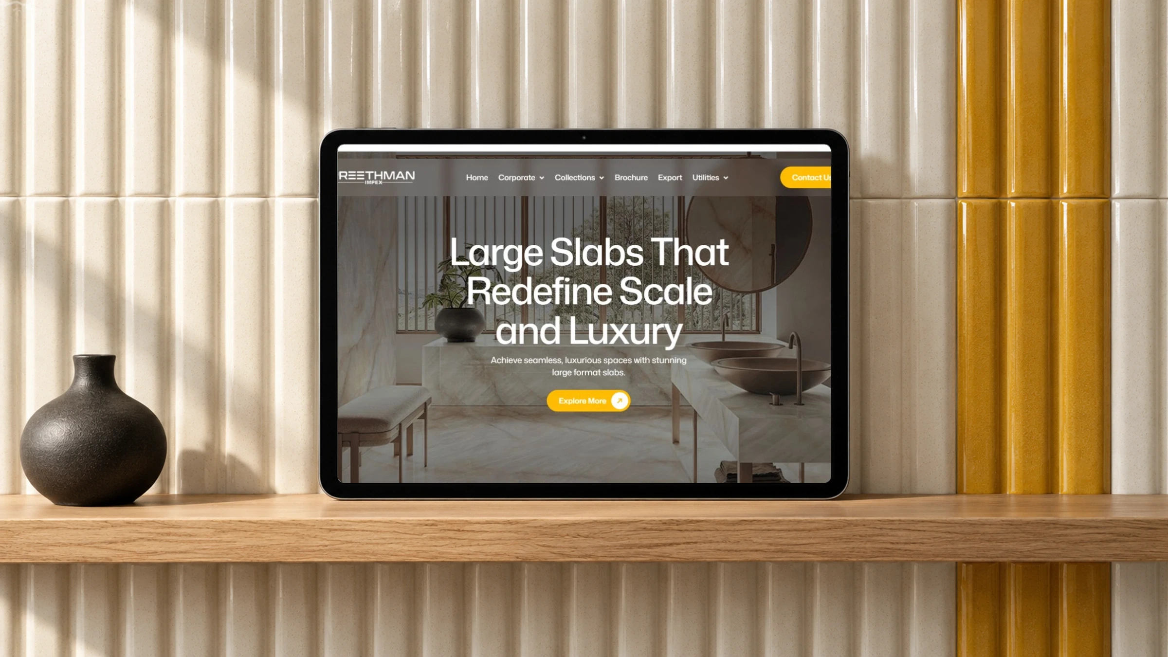 Preethman Impex website mockup