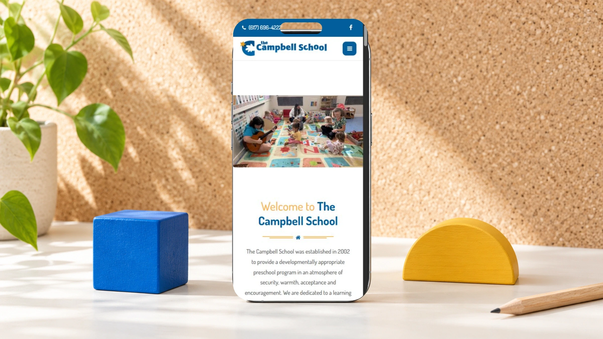 The Campbell School website mockup