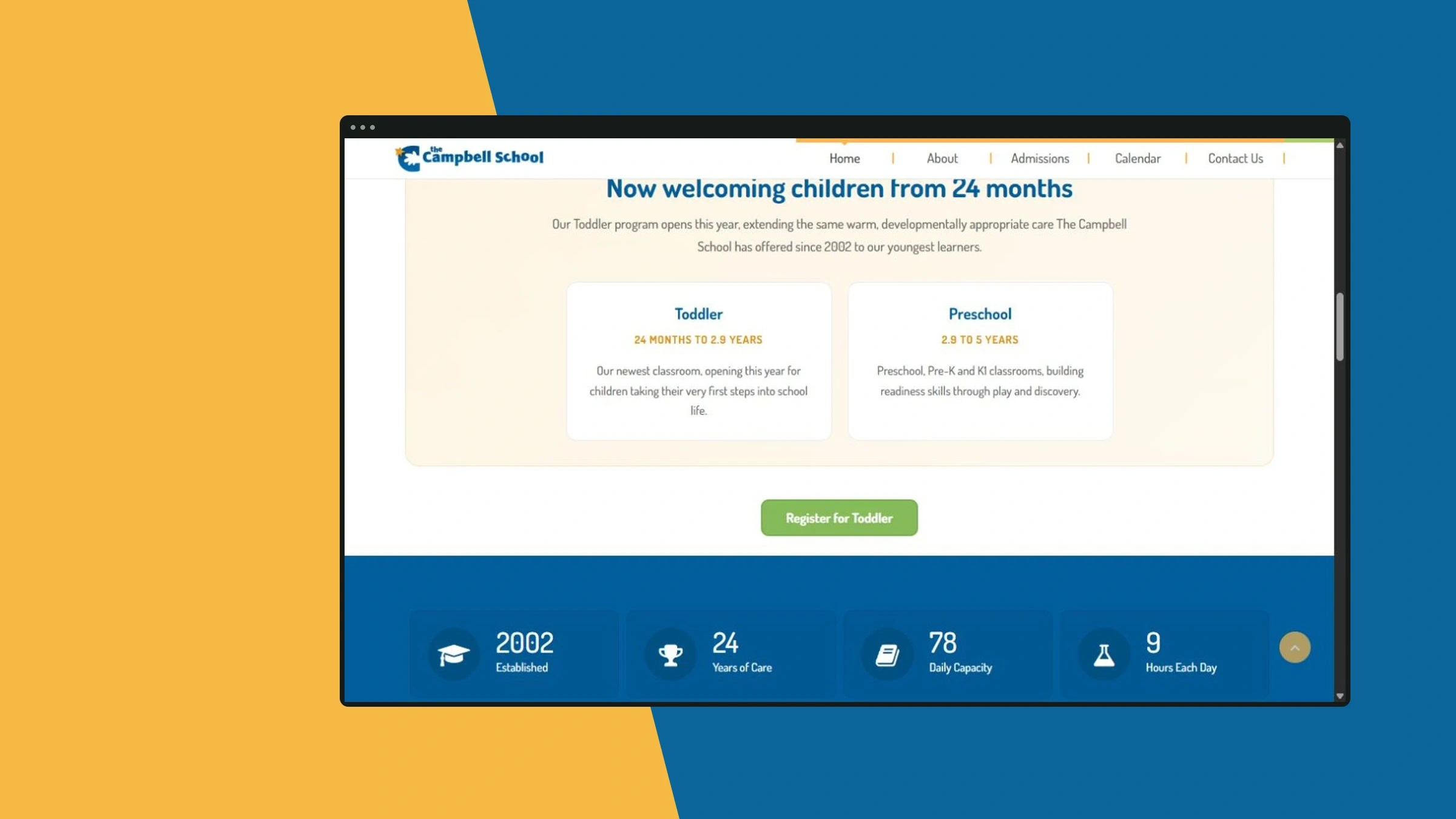 The Campbell School website mockup